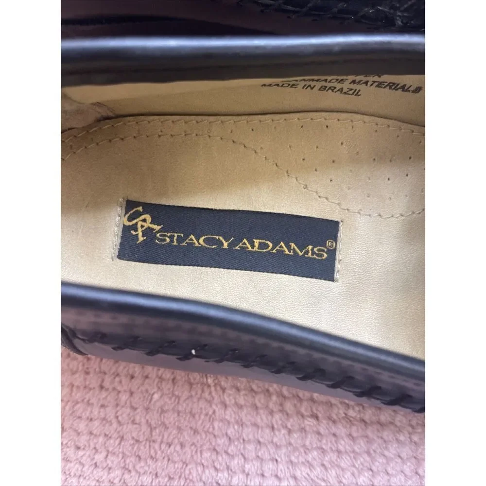 STACY ADAMS LEATHER SLIP ON DRIVING SHOES SZ 11M